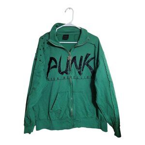 Vintage Black Label Jacket Mens Size 3X Green Y2k 2000s Hip Hop Retro